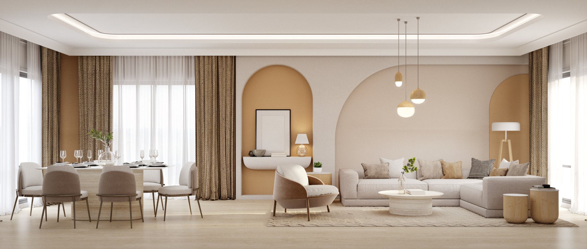 Pergo flooring in a beautiful modern home